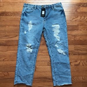 Distressed Boyfriend Jeans
